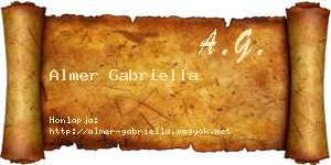 Almer Gabriella névjegykártya